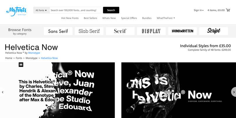 MyFonts screenshot MyFonts screenshot