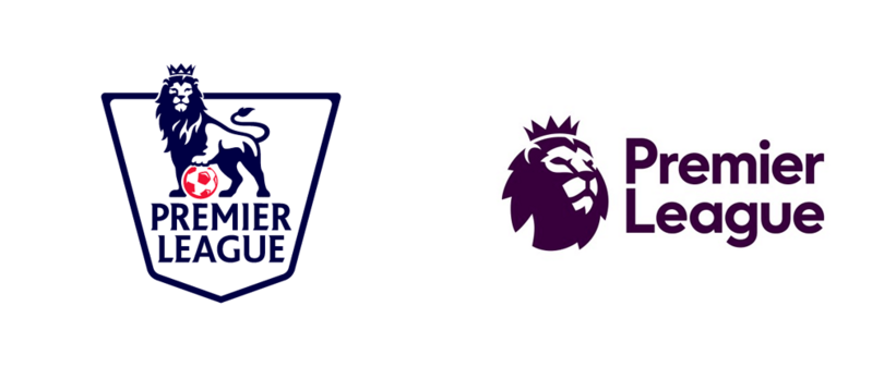 Premier League logo before and after Premier League logo before and after